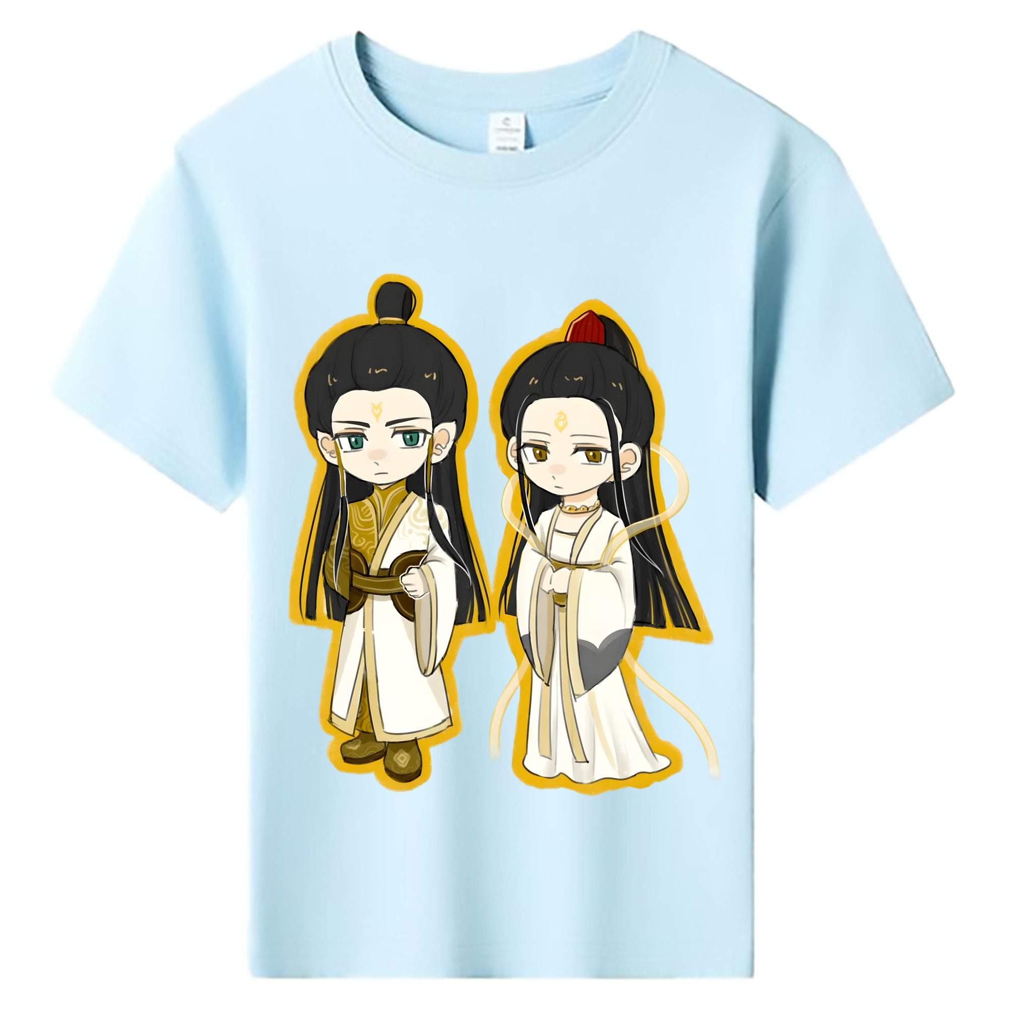 （画像用） Ne Zha 2 ナタ 魔童の大暴れ 綿100％キッズTシャツ（フロントプリント）